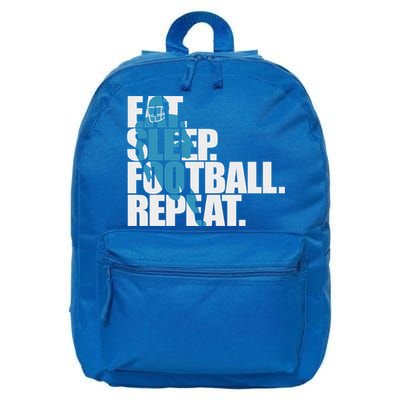 Eat Sleep Football Repeat Sports Gift 16 in Basic Backpack