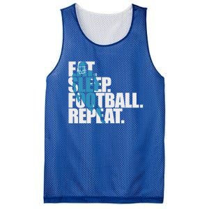 Eat Sleep Football Repeat Sports Gift Mesh Reversible Basketball Jersey Tank