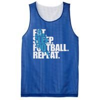 Eat Sleep Football Repeat Sports Gift Mesh Reversible Basketball Jersey Tank