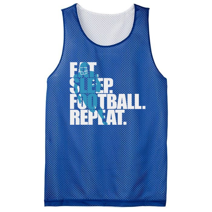 Eat Sleep Football Repeat Sports Gift Mesh Reversible Basketball Jersey Tank