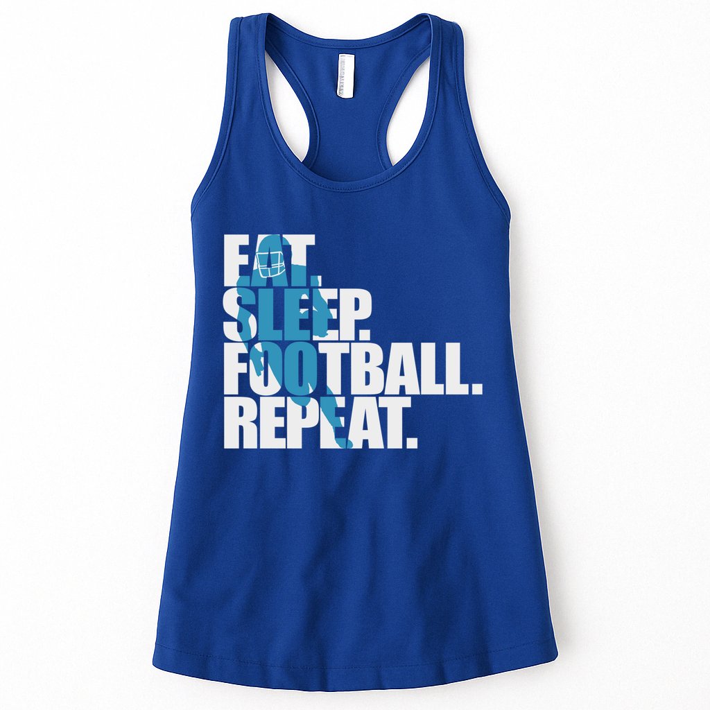 Eat Sleep Football Repeat Sports Gift Womens Tank Top