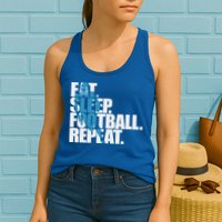 Eat Sleep Football Repeat Sports Gift Womens Tank Top