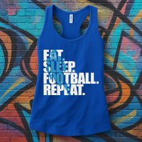 Eat Sleep Football Repeat Sports Gift Womens Tank Top