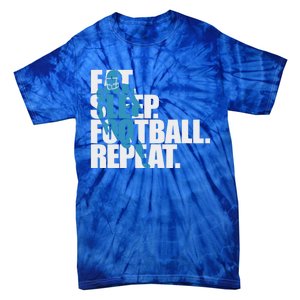 Eat Sleep Football Repeat Sports Gift Tie-Dye T-Shirt