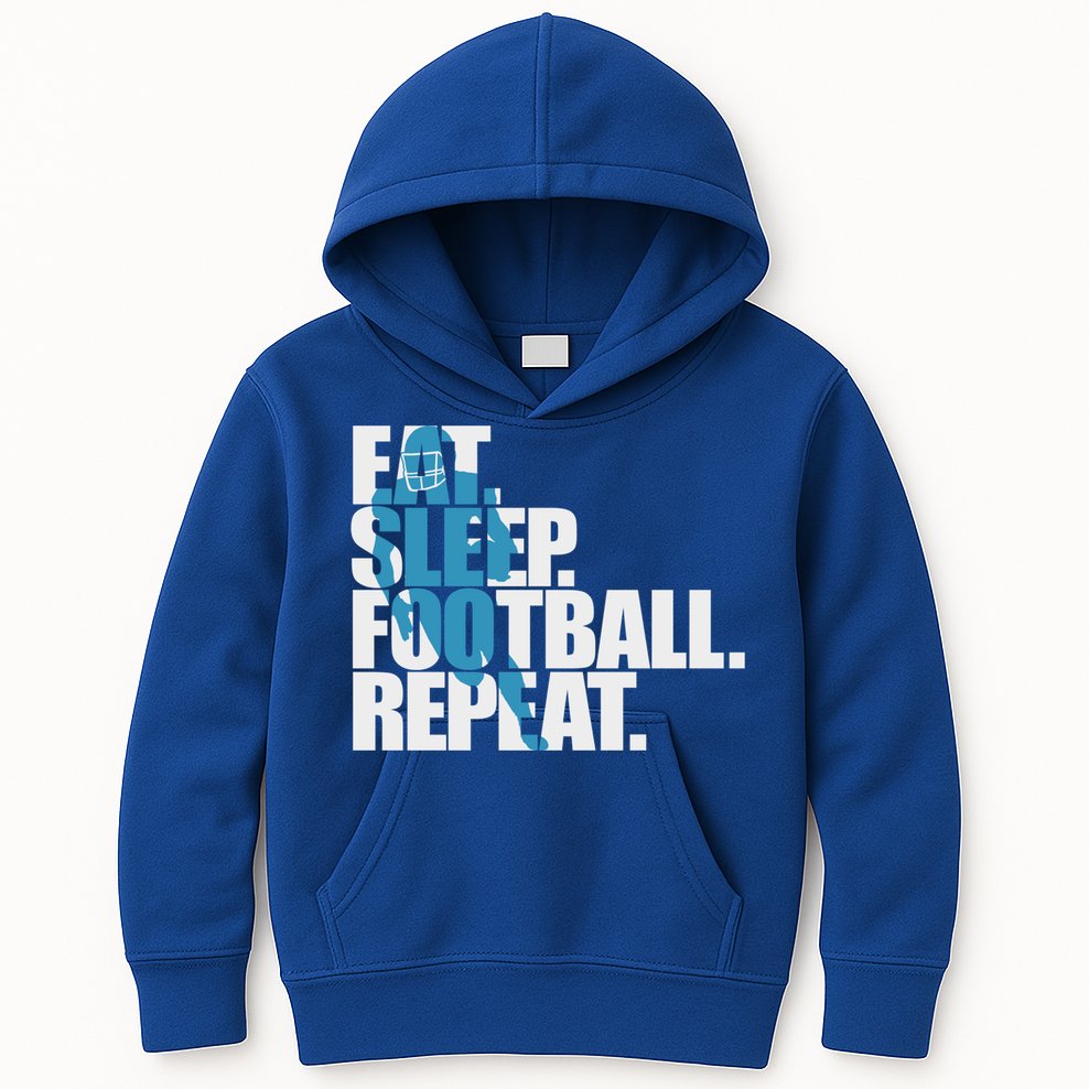 Eat Sleep Football Repeat Sports Gift Kids Hoodie