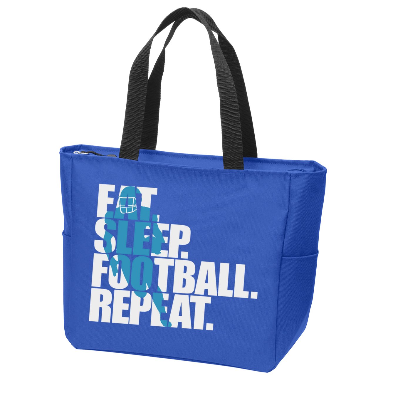 Eat Sleep Football Repeat Sports Gift Zip Tote Bag