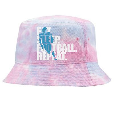 Eat Sleep Football Repeat Sports Gift Tie-Dyed Bucket Hat