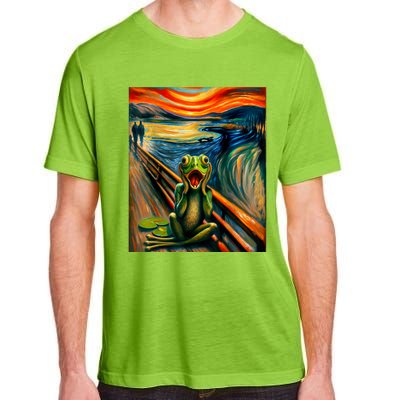 Expressionist Scream For Frog Lovers | Artistic Frog Adult ChromaSoft Performance T-Shirt