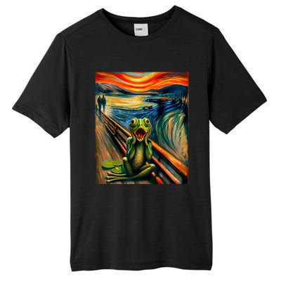 Expressionist Scream For Frog Lovers | Artistic Frog Tall Fusion ChromaSoft Performance T-Shirt