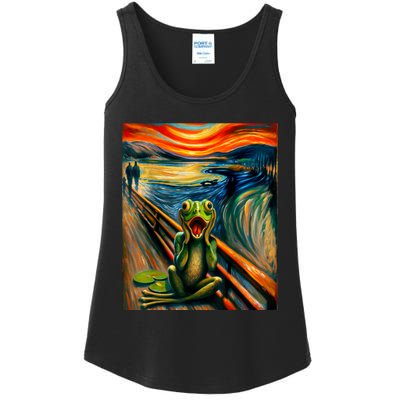 Expressionist Scream For Frog Lovers | Artistic Frog Ladies Essential Tank