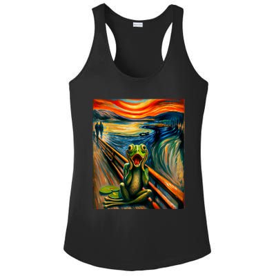 Expressionist Scream For Frog Lovers | Artistic Frog Ladies PosiCharge Competitor Racerback Tank