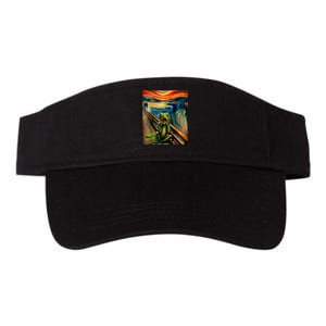 Expressionist Scream For Frog Lovers | Artistic Frog Valucap Bio-Washed Visor