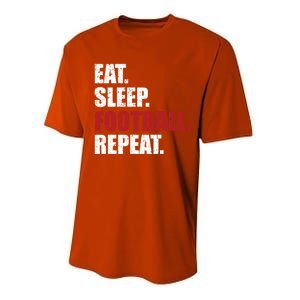 Eat Sleep Football Repeat Gift Performance Sprint T-Shirt