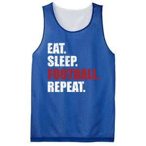 Eat Sleep Football Repeat Gift Mesh Reversible Basketball Jersey Tank