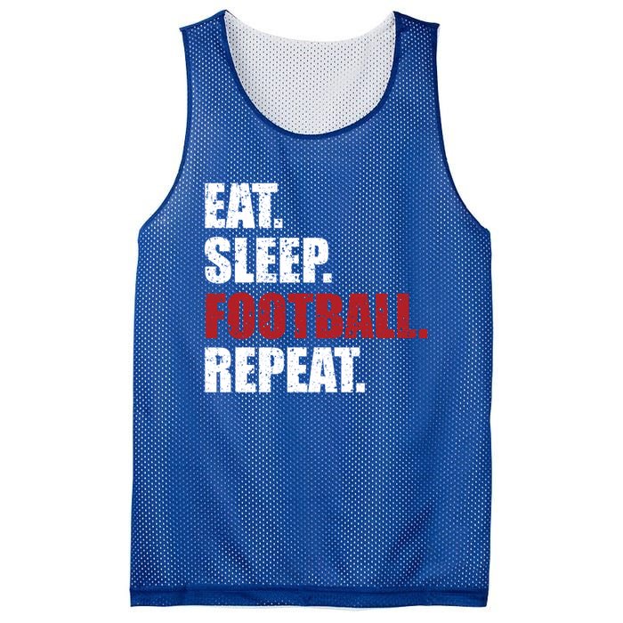 Eat Sleep Football Repeat Gift Mesh Reversible Basketball Jersey Tank