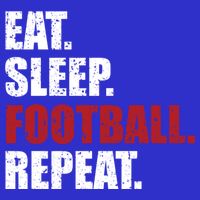 Eat Sleep Football Repeat Gift Zip Tote Bag