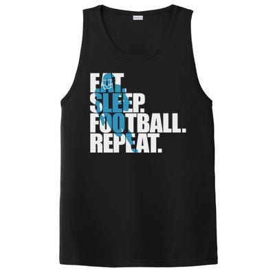 Eat Sleep Football Repeat Sports Gift PosiCharge Competitor Tank