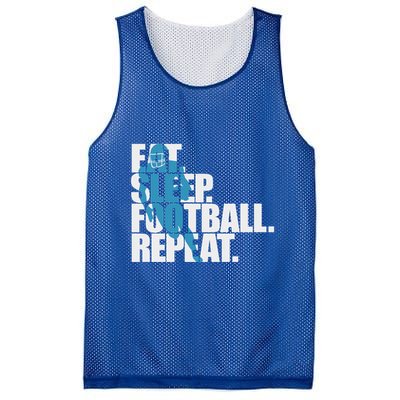 Eat Sleep Football Repeat Sports Gift Mesh Reversible Basketball Jersey Tank