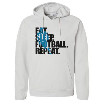 Eat Sleep Football Repeat Boy Sports Performance Fleece Hoodie