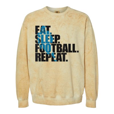 Eat Sleep Football Repeat Boy Sports Colorblast Crewneck Sweatshirt