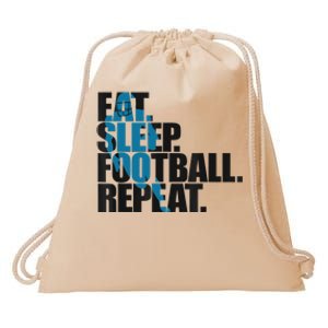 Eat Sleep Football Repeat Boy Sports Drawstring Bag