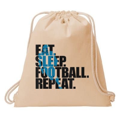 Eat Sleep Football Repeat Boy Sports Drawstring Bag