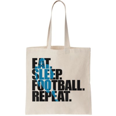 Eat Sleep Football Repeat Boy Sports Tote Bag