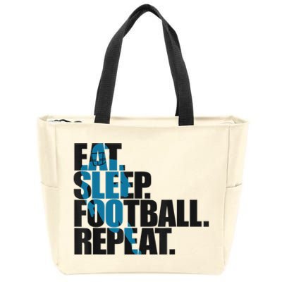 Eat Sleep Football Repeat Boy Sports Zip Tote Bag