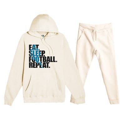 Eat Sleep Football Repeat Boy Sports Premium Hooded Sweatsuit Set