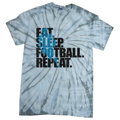 Eat Sleep Football Repeat Boy Sports Tie-Dye T-Shirt