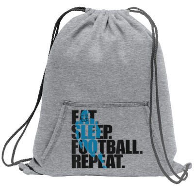 Eat Sleep Football Repeat Boy Sports Sweatshirt Cinch Pack Bag