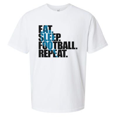 Eat Sleep Football Repeat Boy Sports Sueded Cloud Jersey T-Shirt