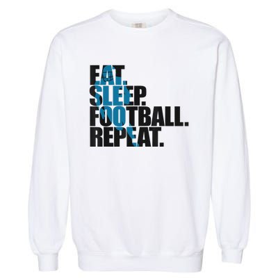 Eat Sleep Football Repeat Boy Sports Garment-Dyed Sweatshirt