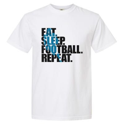 Eat Sleep Football Repeat Boy Sports Garment-Dyed Heavyweight T-Shirt