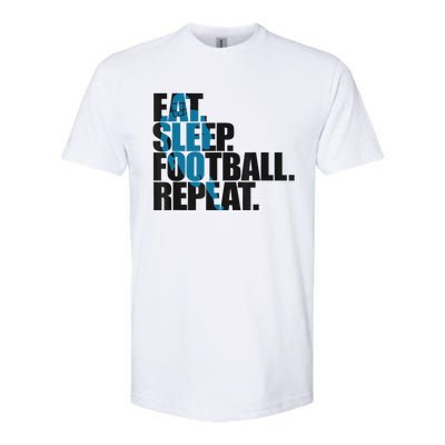 Eat Sleep Football Repeat Boy Sports Softstyle CVC T-Shirt