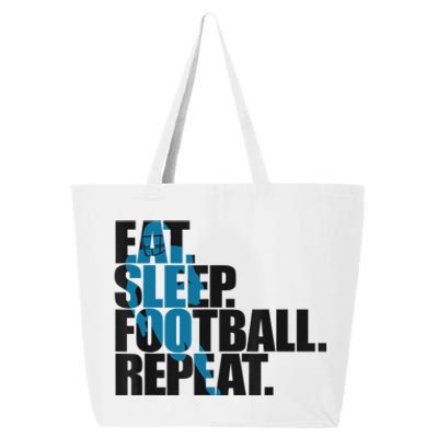 Eat Sleep Football Repeat Boy Sports 25L Jumbo Tote