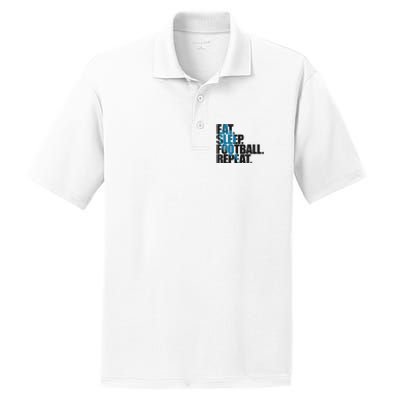 Eat Sleep Football Repeat Boy Sports PosiCharge RacerMesh Polo