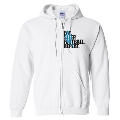 Eat Sleep Football Repeat Boy Sports Full Zip Hoodie