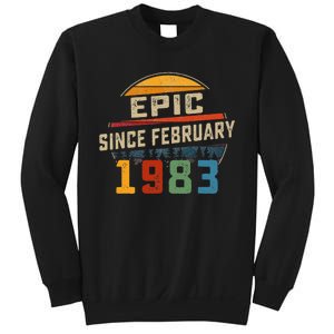 Epic Since February 1983 40th Birthday Gift 40 Years Old Sweatshirt