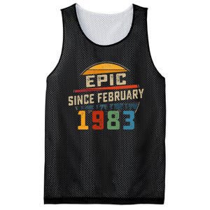 Epic Since February 1983 40th Birthday Gift 40 Years Old Mesh Reversible Basketball Jersey Tank