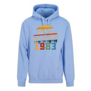 Epic Since February 1983 40th Birthday Gift 40 Years Old Unisex Surf Hoodie