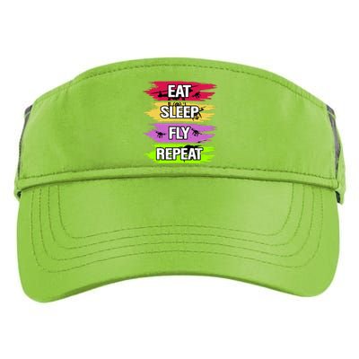 Eat Sleep Fly Repeat Adult Drive Performance Visor