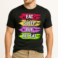 Eat Sleep Fly Repeat Cooling Performance Crew T-Shirt