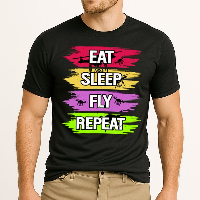 Eat Sleep Fly Repeat Cooling Performance Crew T-Shirt