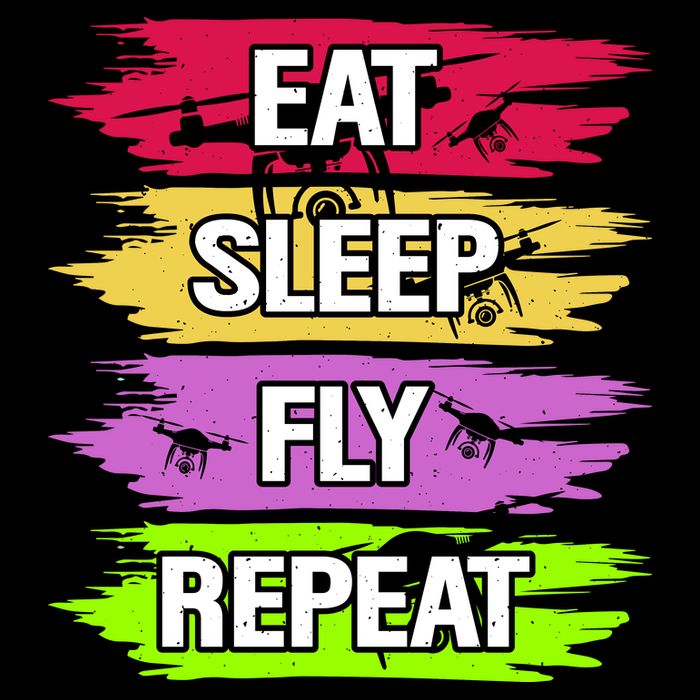 Eat Sleep Fly Repeat Cooling Performance Crew T-Shirt