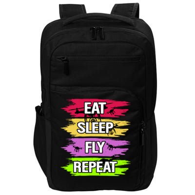 Eat Sleep Fly Repeat Impact Tech Backpack