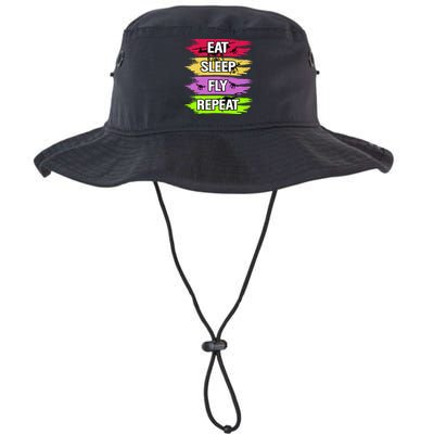 Eat Sleep Fly Repeat Bucket Hat