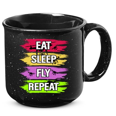 Eat Sleep Fly Repeat 15oz Campfire Ceramic Mug
