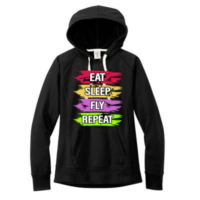 Eat Sleep Fly Repeat Women's Fleece Hoodie