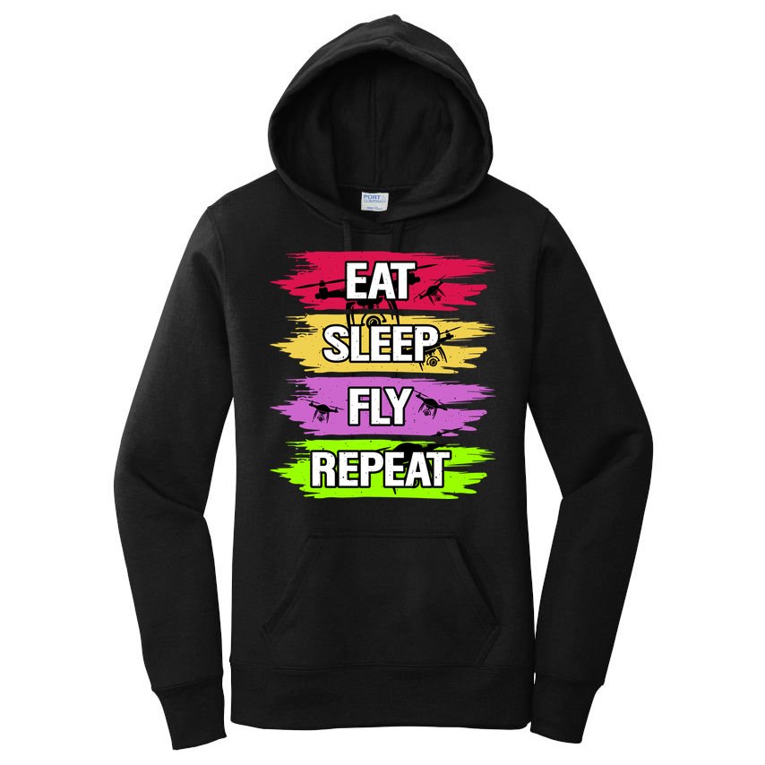 Eat Sleep Fly Repeat Women's Pullover Hoodie